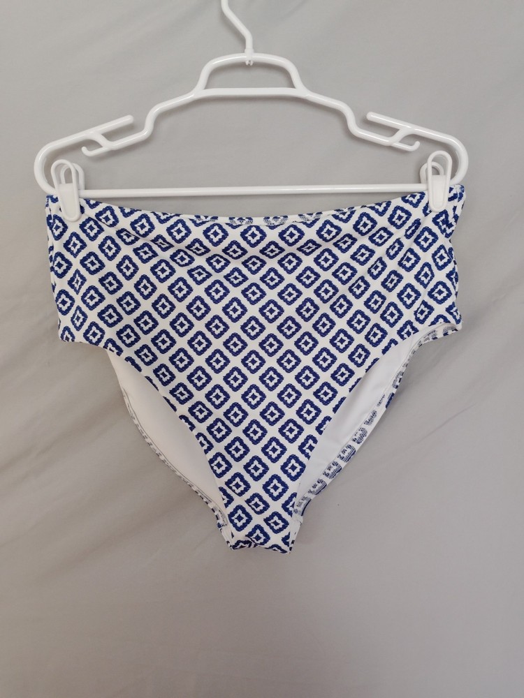 Lands’ End High-Waist  Bikini Swim Bottom  Large 12-14