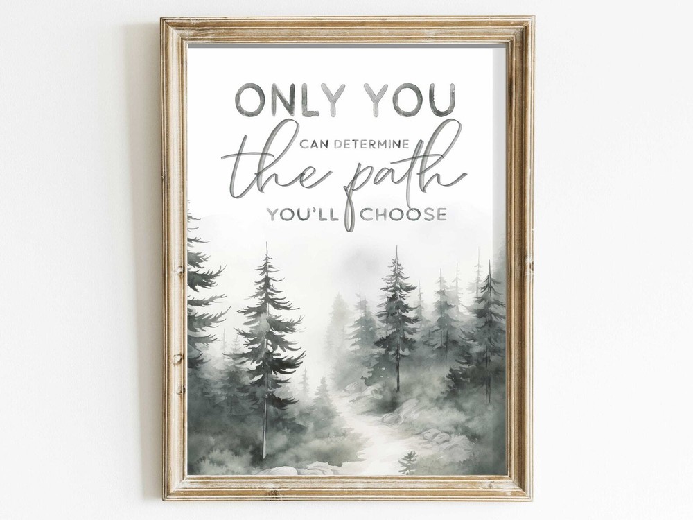 Inspirational Quote Wall Art Nature Quote Motivational Saying Print Vintage