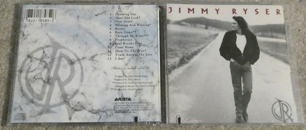 Jimmy Ryser CD JR Self-Titled 1990 Same Old Look Truth Among The Lies Slow Down