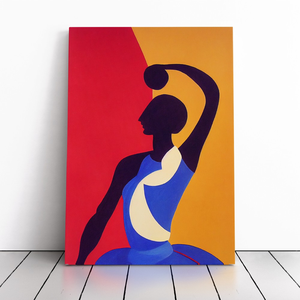 Dancer Woman In Abstract No.1 Canvas Wall Art Print Framed Picture Home Decor