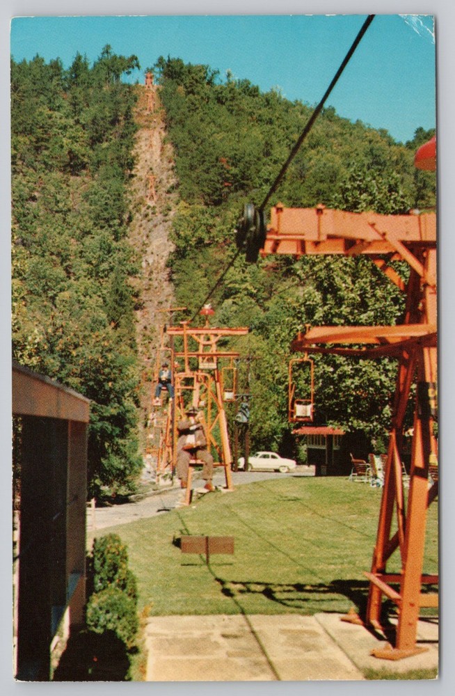 Postcard Sky Lift Crockett Mountain Gatlinburg Tennessee TN