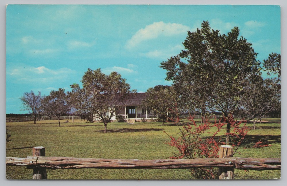 President & Patriotic~President Lyndon B Johnson's Birthplace~Vintage Postcard
