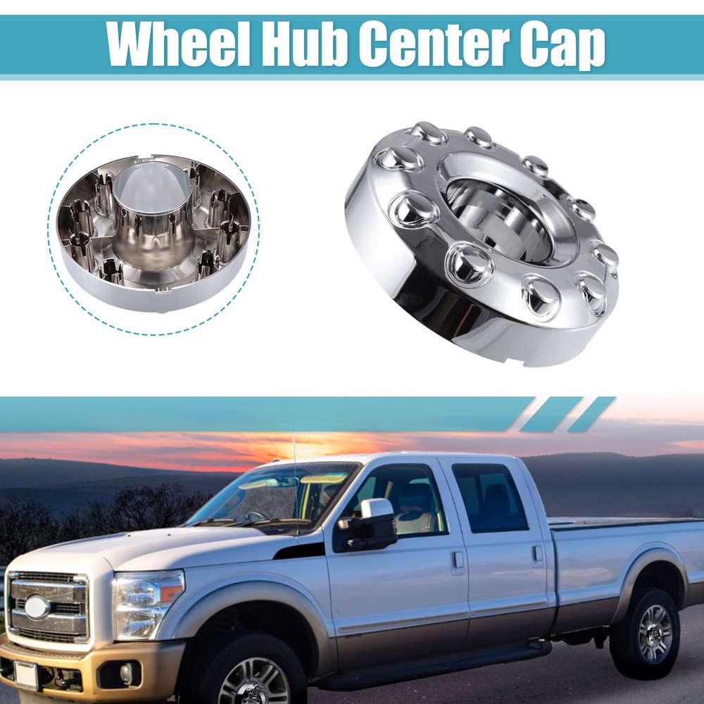Ford F450 F550 05-17 10-Lug Chrome Front Wheel Hub Caps