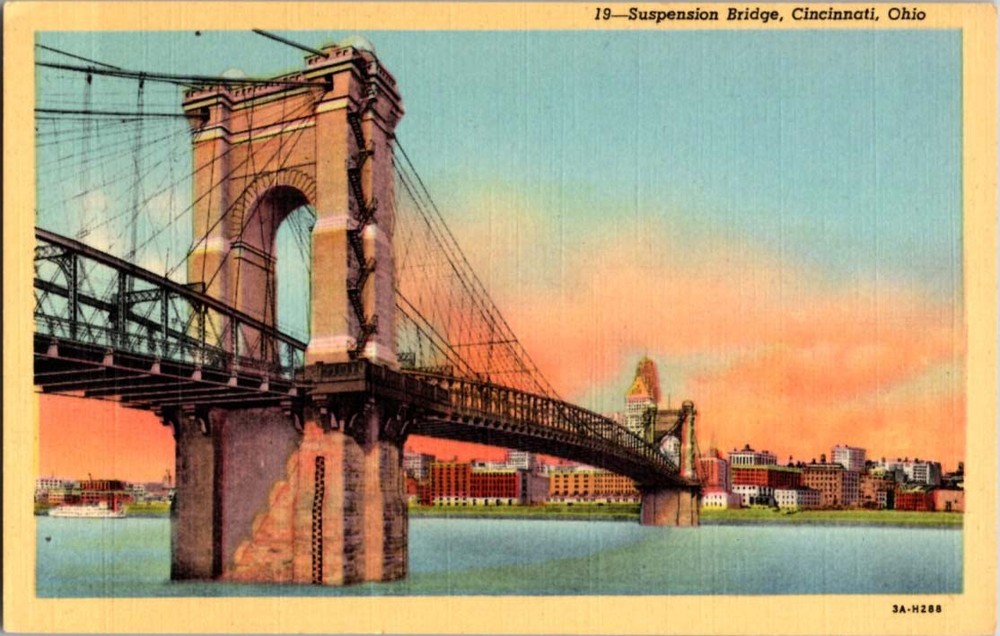 Cincinnati Illinois IL : BRIDGE SCENE m/14 BE7272