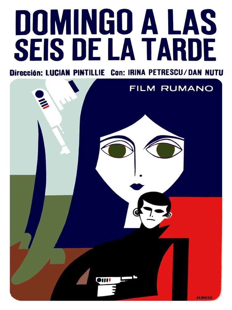 Domingo a las 6 pm Sunday at 6 pm Decoration Poster.Graphic Interior design.3682