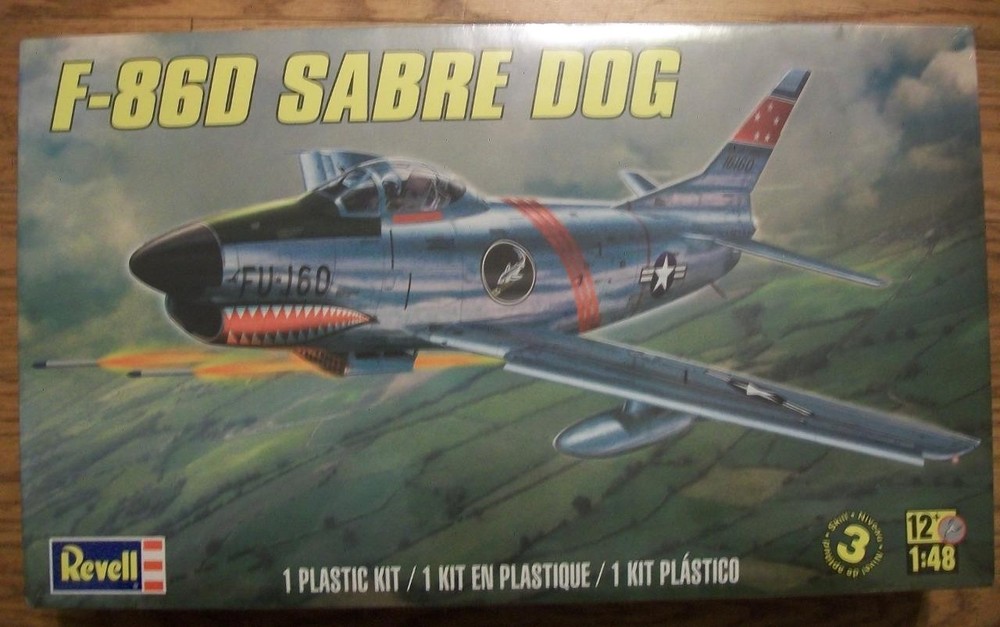2014 PLASTIC 1:48 scale MODEL KIT of a USAF F-86D SABRE DOG JET by REVELL