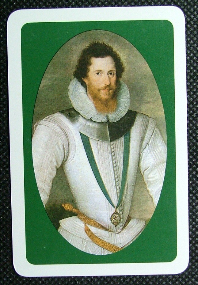 1 x Joker playing card single swap Sir Walter Raleigh 1552 – 1618 ZJ 628