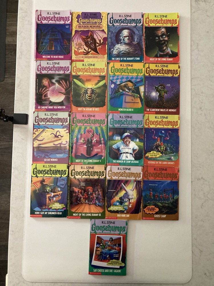 17 Vintage Goosebumps Books Lot R.L. Stine Original 1990s #1 #7 #31 #40 #44