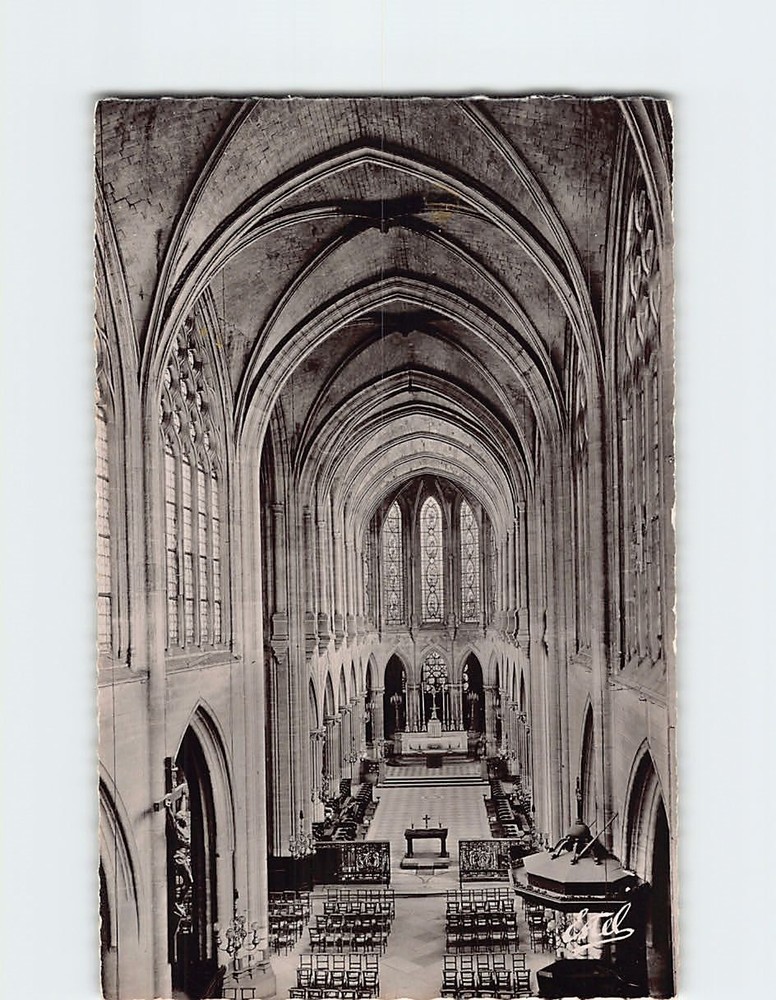 Postcard Interior Saint-Germain-l'Auxerrois Church in Paris France