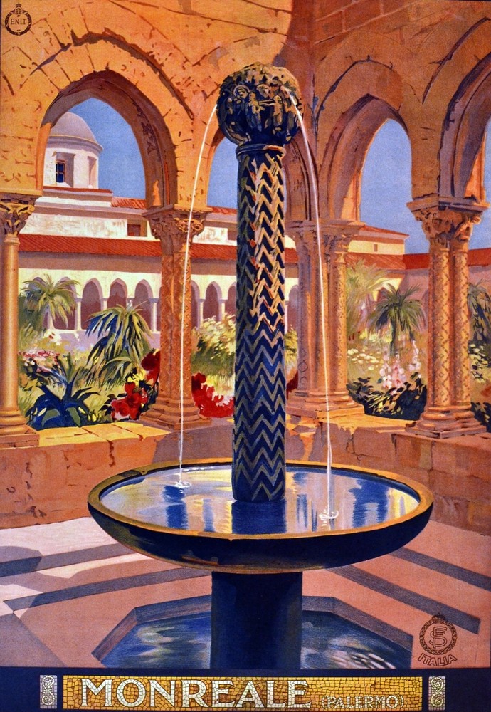 Decoration Poster.Home Room Interior design.Travel Italy.Monreale.6556