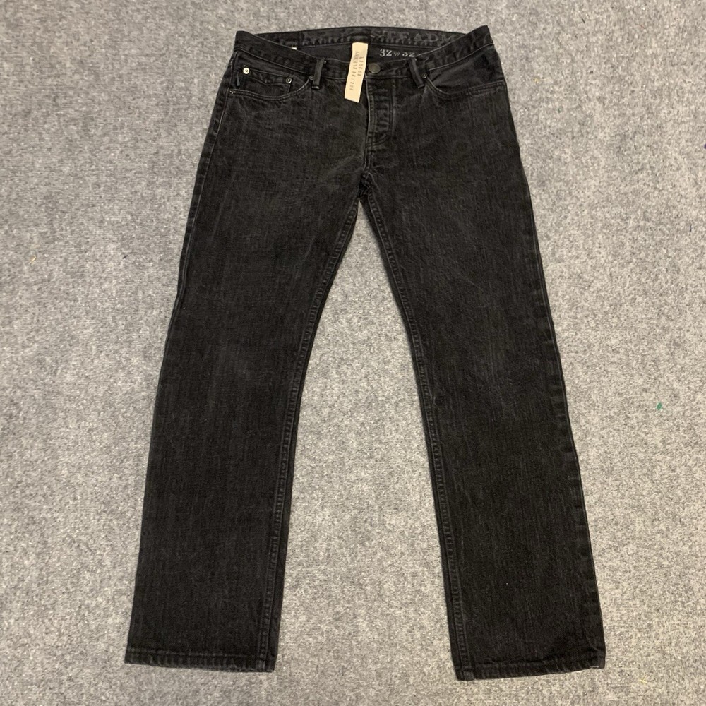 Men's Burberry Brit Jeans Denim 32x32 Steadman Slim Fit Black Pants Cotton 32