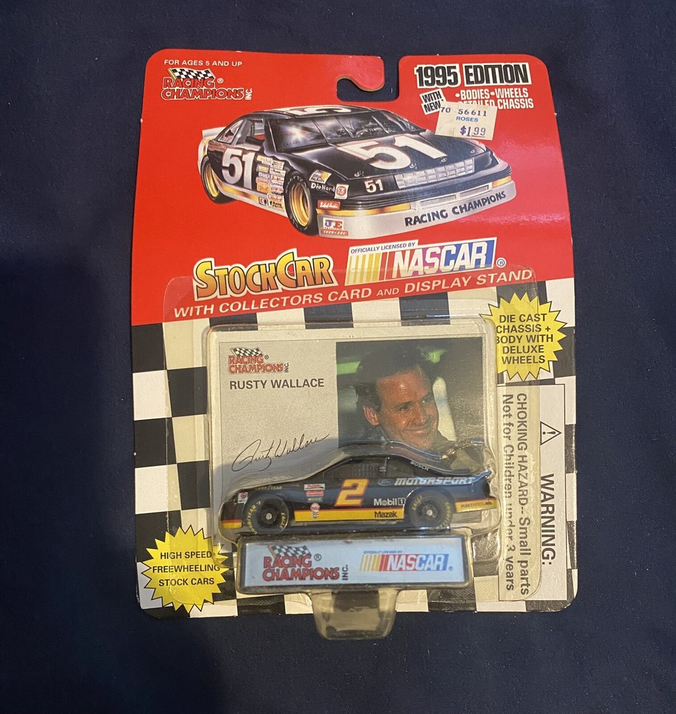 1995 Racing Champions #2 Rusty Wallace Ford Motorsport Car NASCAR 1:64
