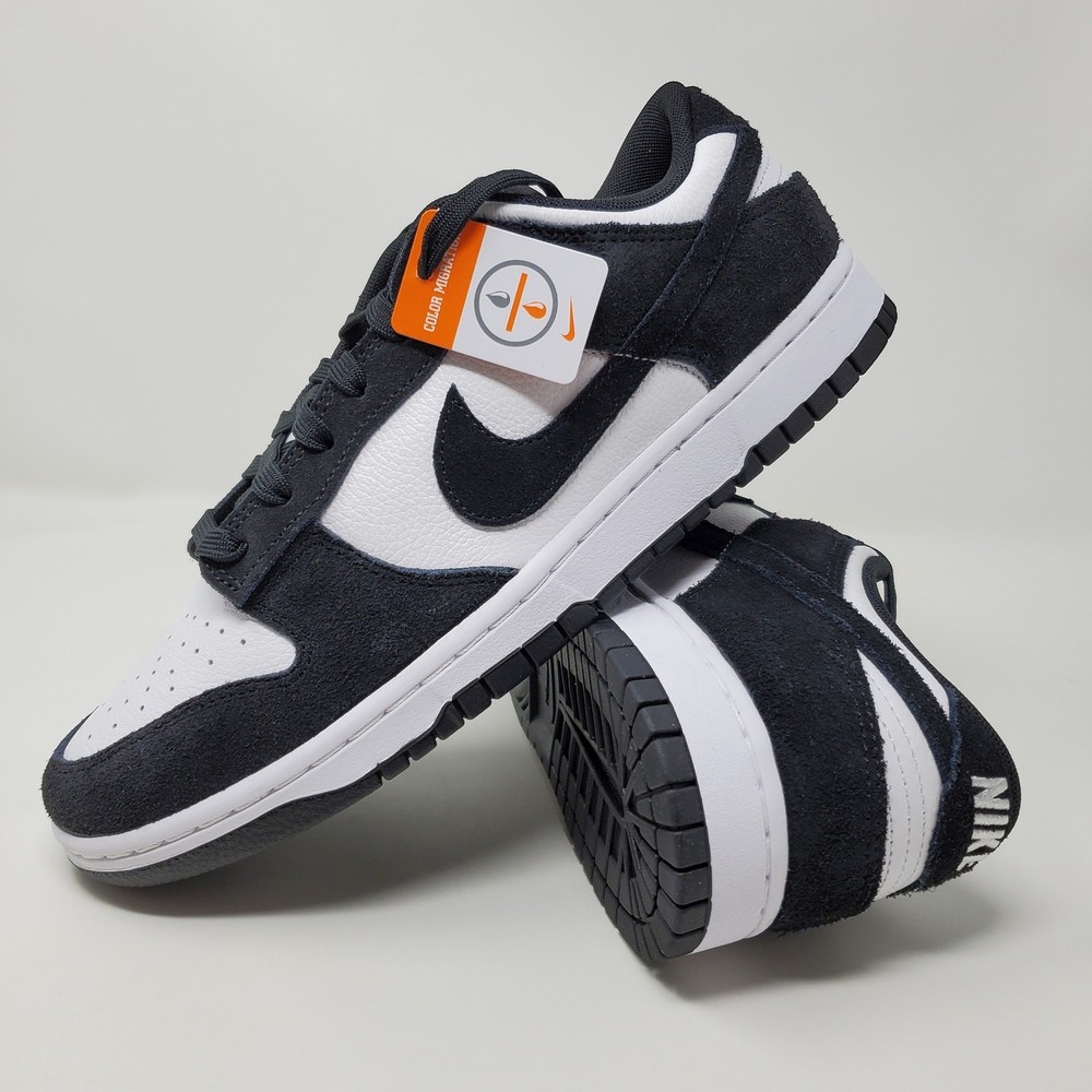 Nike Dunk Low Retro SE Black White Suede Panda FQ8249-100 Men's Size 10