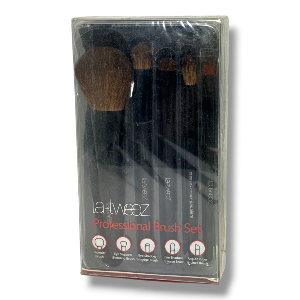 La-Tweez Professional Brush Set 5 Piece Set  Travel Size -New In Box-