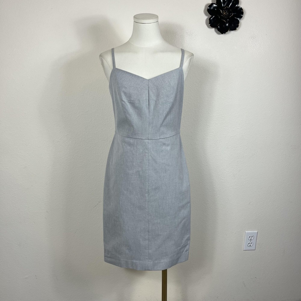 Banana Republic Dress Womens 4 Gray Sheath Career Workwear Business Capsule