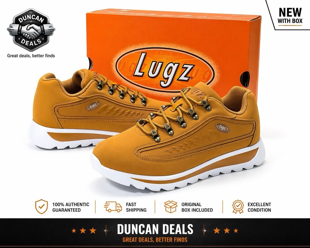 Lugz Dial Wheat White Sneakers Men’s Size 9 Casual Shoes NEW With Box