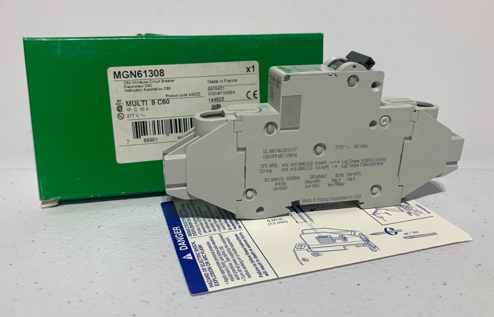 Schneider Electric MGN61308 Circuit Breaker Multi 9 10 Amp (lot of 8)