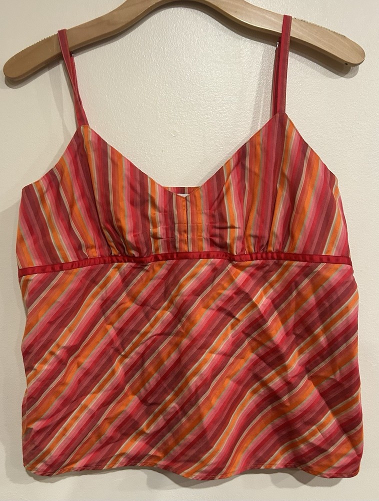 VTG 90s Y2K Tommy Hilfiger Striped Strap Tank Whimsical Fairy Size Large