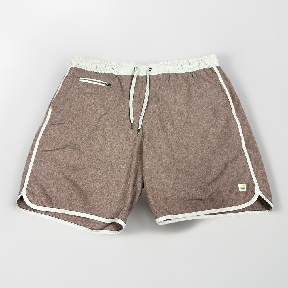 Vuori Banks Shorts Unlined 7” Brown Shiitake Mens XL V330 Gym Performance Run