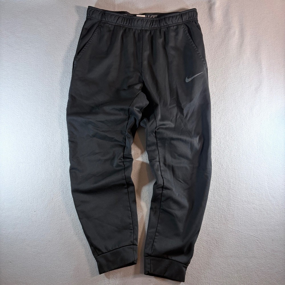 Nike Therma-FIT Mens Large Black Tapered Training Joggers Sweatpants