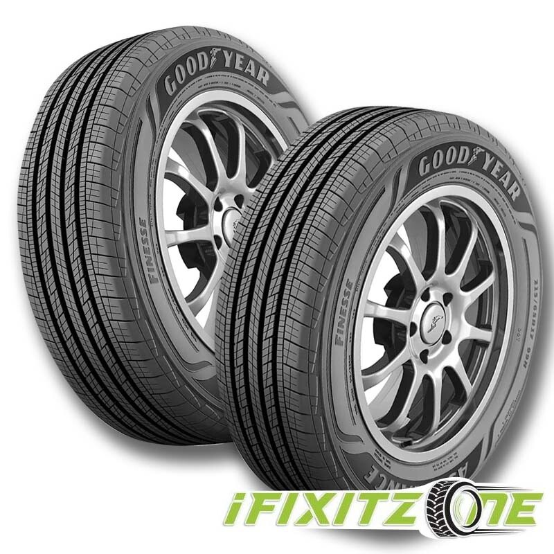 2 Goodyear Assurance Finesse  235/55R18 100H Tires, Peformance, All Season 540AA