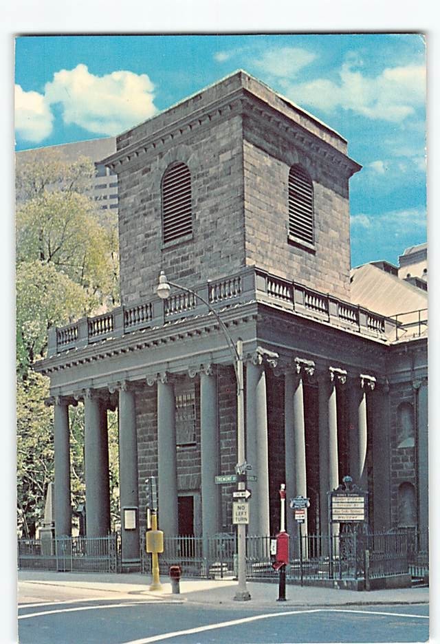 Postcard Kings Chapel Boston Massachusetts USA