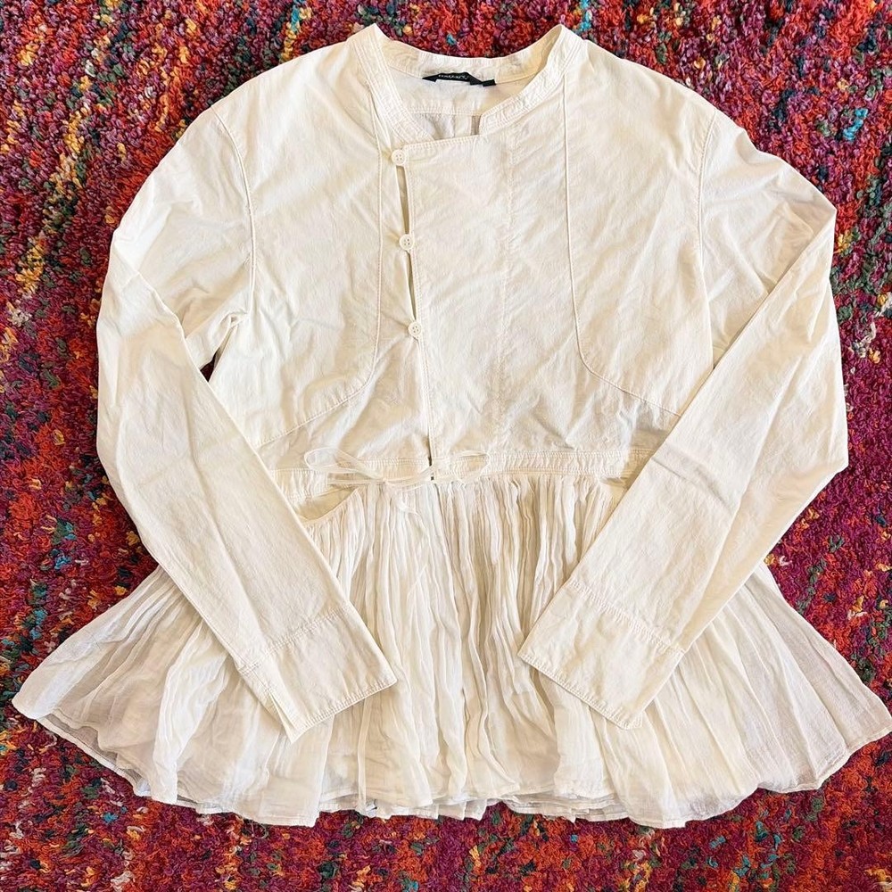 Pas de Calais Women's Mayo Taeh Peplum Jacket Size M Japan Made