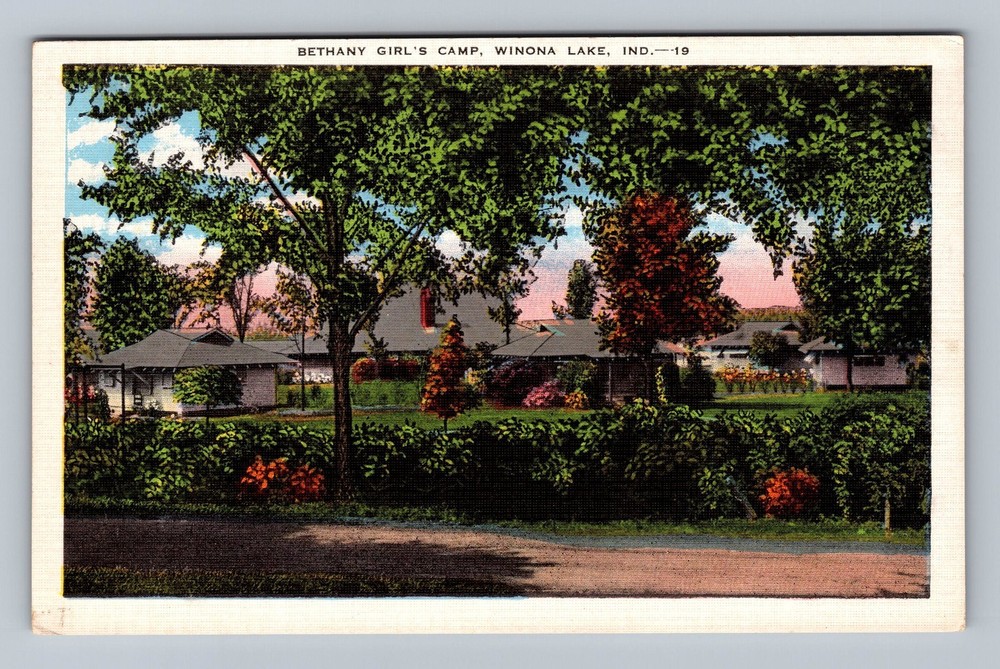 Winona Lake IN-Indiana Bethany Girl's Camp Vintage Postcard Standard Souvenir