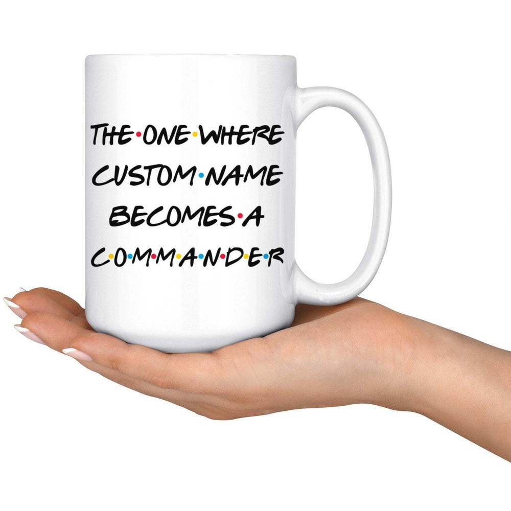 Personalized Commander Mug Commander Promoted Gift Idea Air Force Commander Mug
