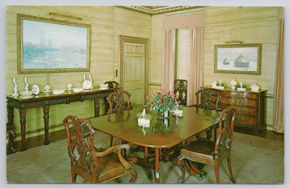 Shelburne Museum VT Electra Havemeyer Webb Memorial Dining Room Postcard