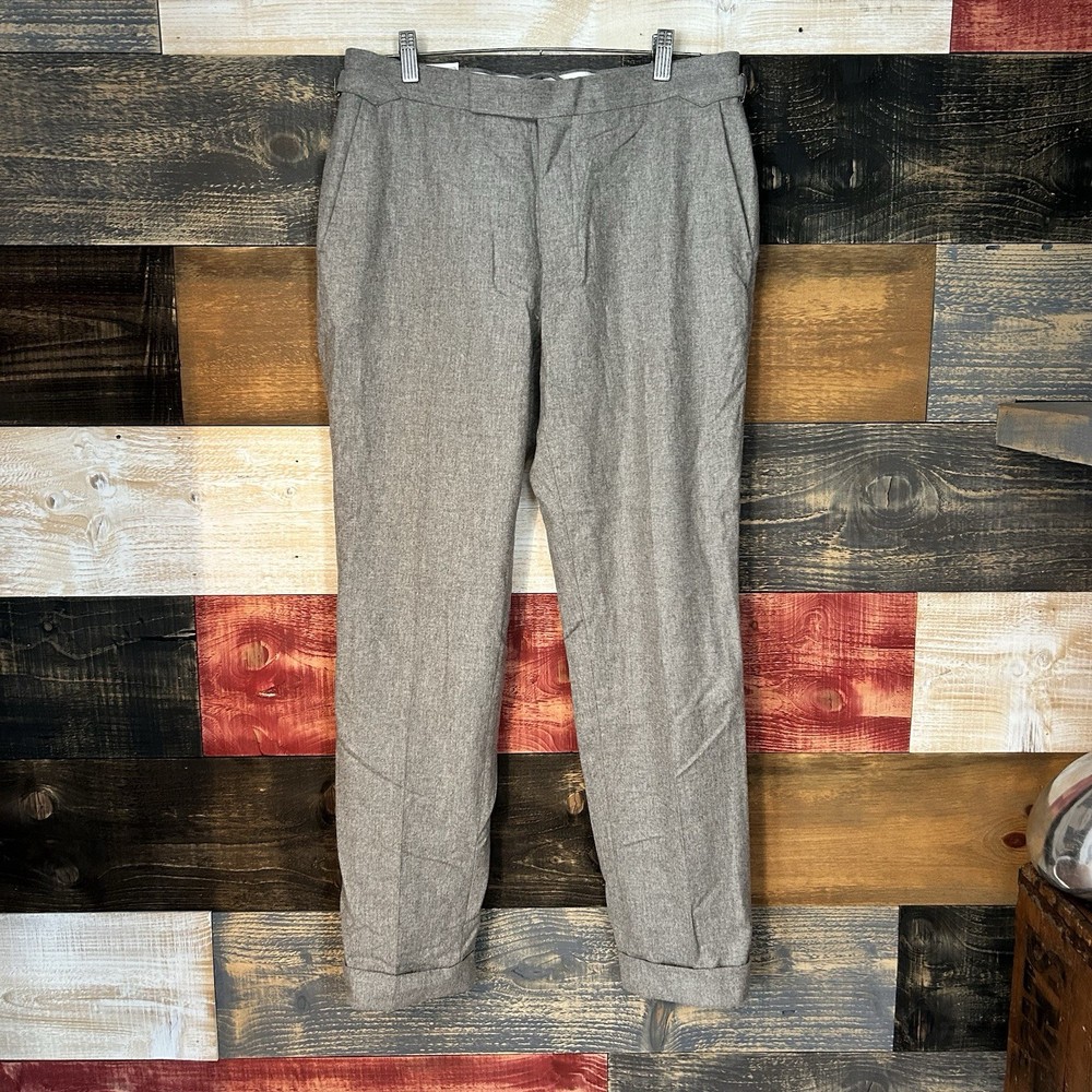 Suitsupply Milano Dress Pants Men's 48 Gray Pure Wool Vitale Barberis 32 Trouser