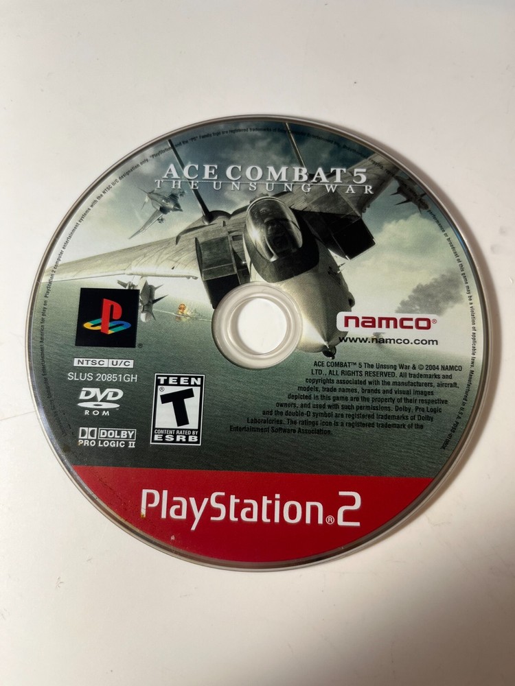 Ace Combat 5 The Unsung War PS2 2004 Disc Only Tested Working-image