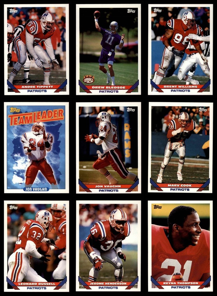 1993 Topps Patriots Almost Complete Team Set 8 - NM/MT 5988382 (17 / 19 cards)