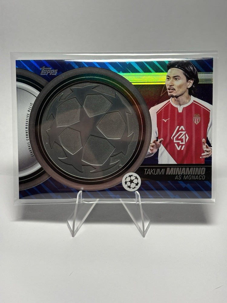 2025-26 Topps UEFA Takumi Minamino Starball Commemorative Relic AS Monaco