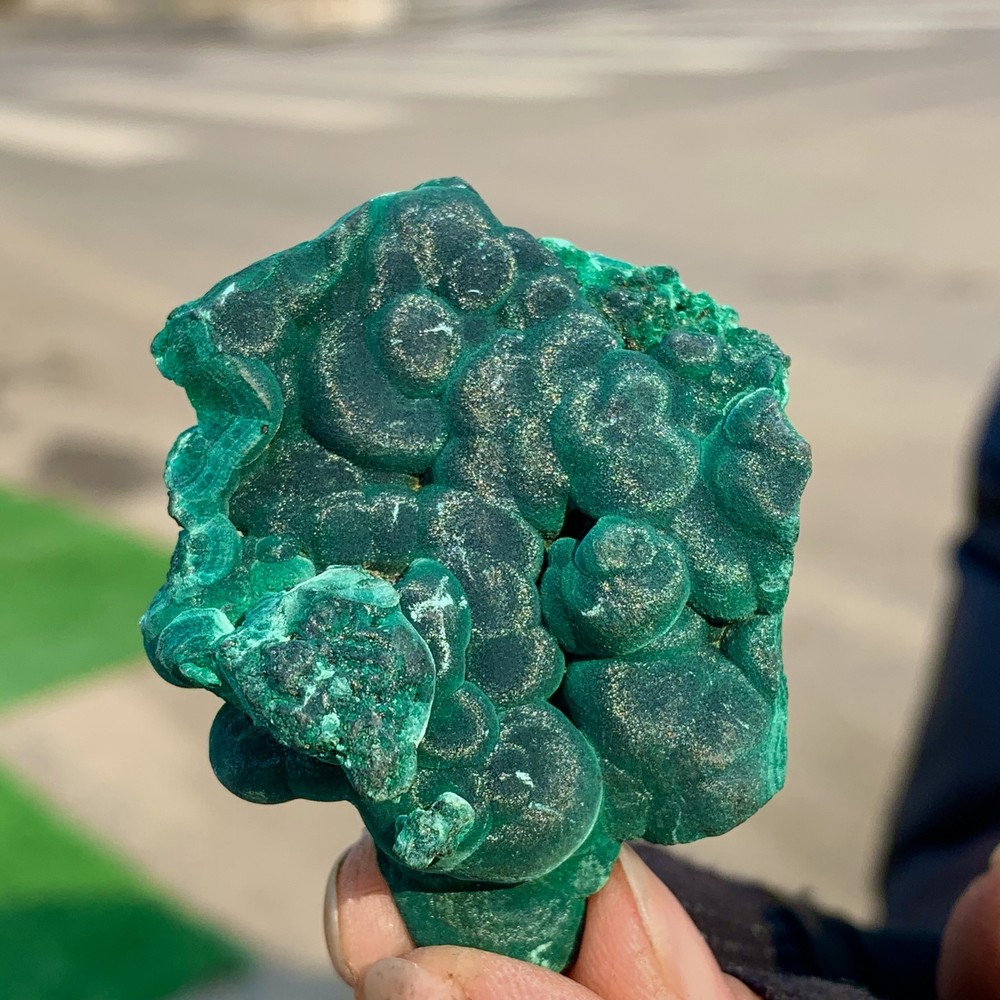47G Natural velvet Malachite stone cat eye cluster rough mineral sample