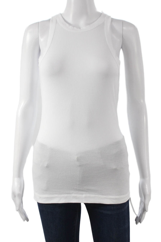 James Perse Women Basic Sleeveless Tank White Supima Cotton Round Neck Size 1Free Shipping in US $100+ Orders | $6.95 Orders Below