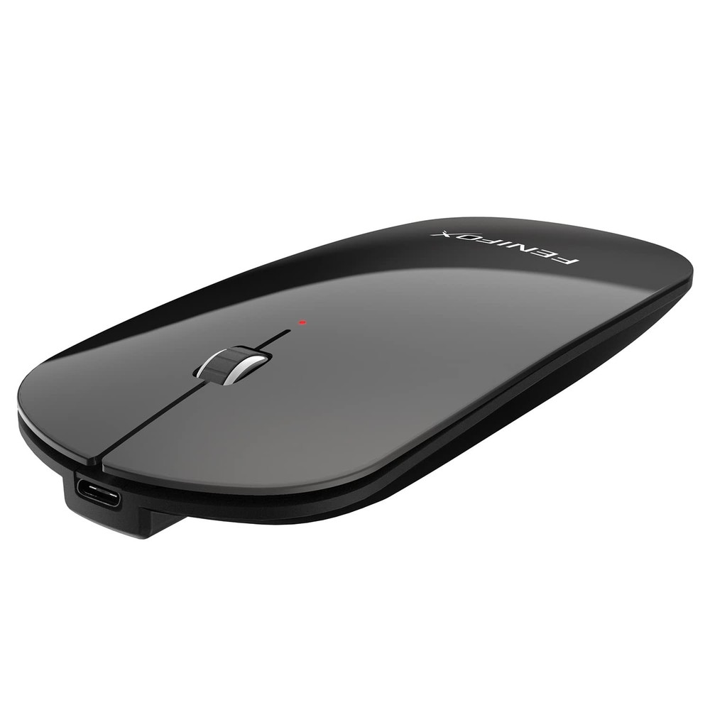 Slim Rechargeable Bluetooth Mouse Quiet Wireless Portable Mini Flat Design