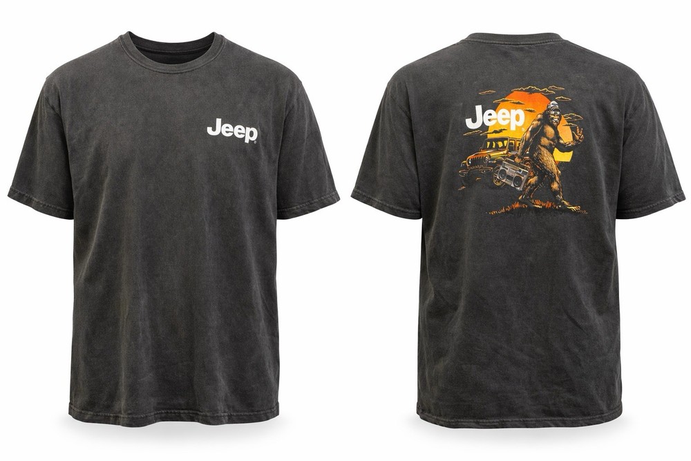 Jeep Bigfoot T Shirt XXL Comfort Colors Black Faded Graphic T
