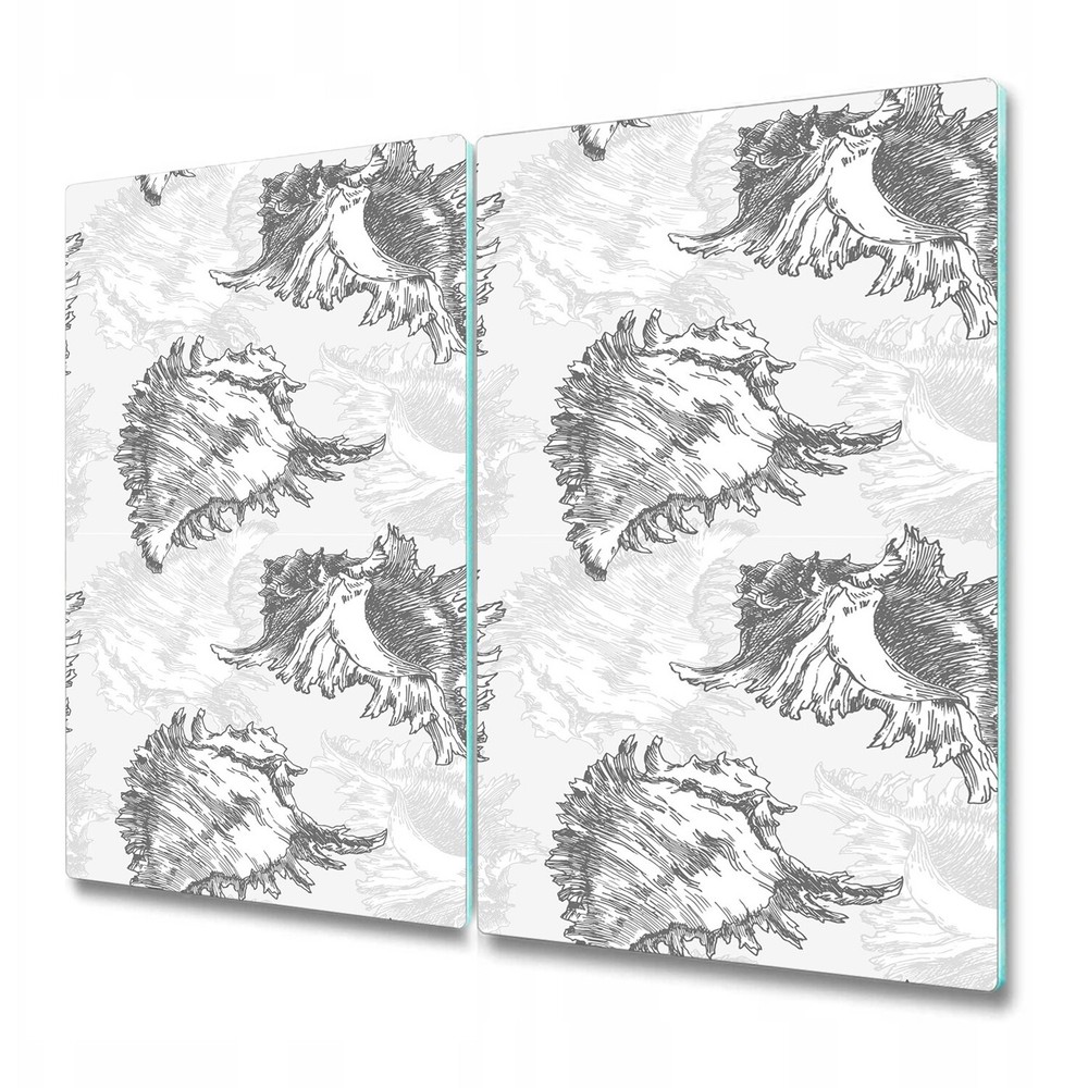 Glass Chopping Cutting Board Seashells Nature Delicate sea design 2x30x52