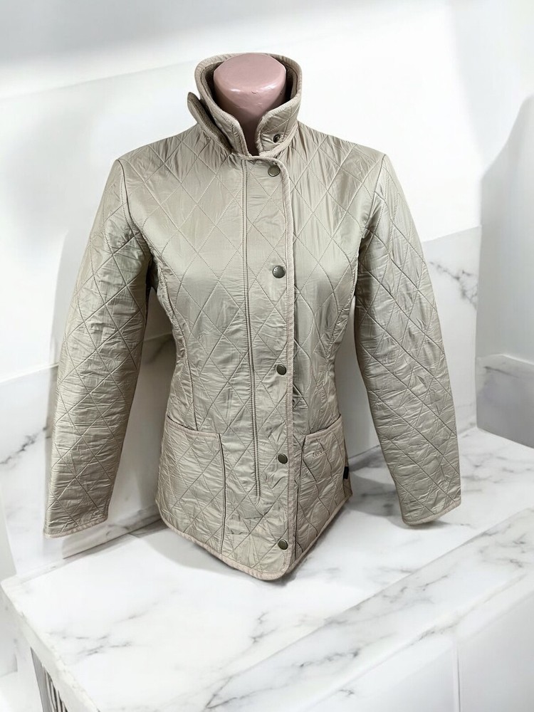 Barbour Womens Beige Cavalry Polarquilt Jacket Size M