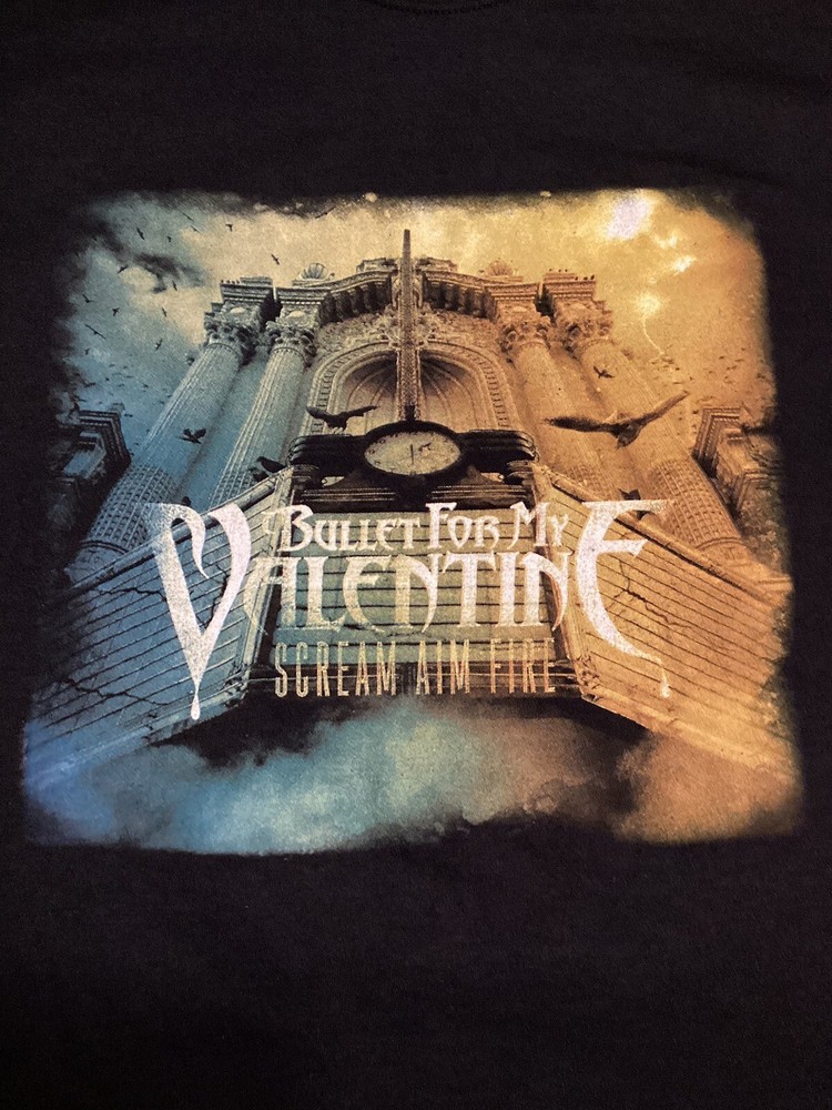 Bullet For My Valentine Shirt Size XL Scream Aim Fire Tour 2008  W Dates