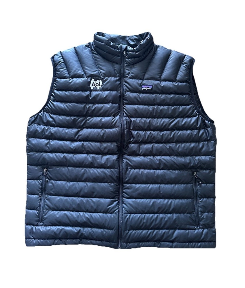 Patagonia Puff Vest Mens Size XXL Forge Black Insulated Puffer AOL Company