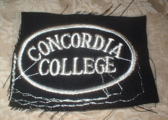 Rare Vintage Concordia College Moorhead Minnesota Embroidered Emblem Patch ~ Nos