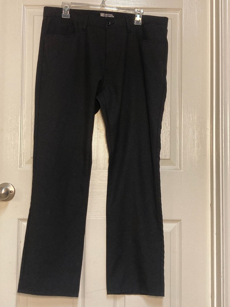 Men's pants by Michael Brandon charcoal black sze 36 x 30
