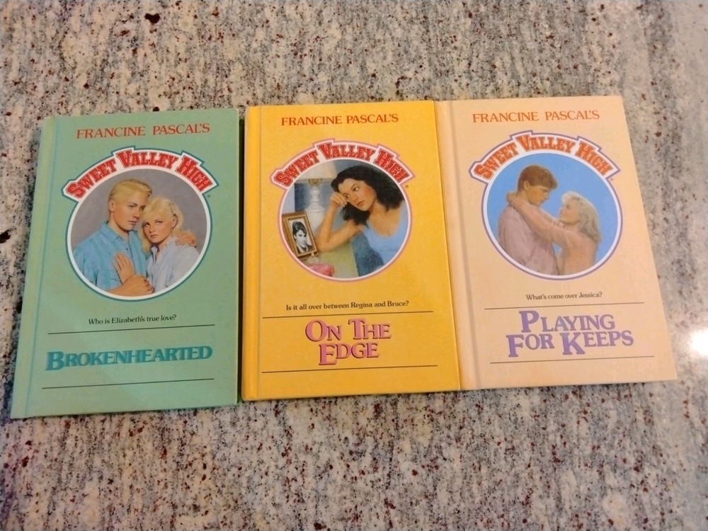 Sweet Valley High Hardcover Lot of 3-Brokenhearted,On The Edge,Playing for Keeps