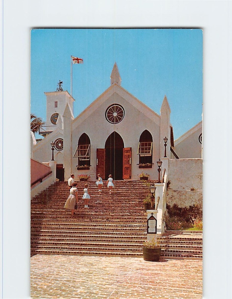 Postcard St. Peter's Church St. George's Bermuda British Overseas Territory