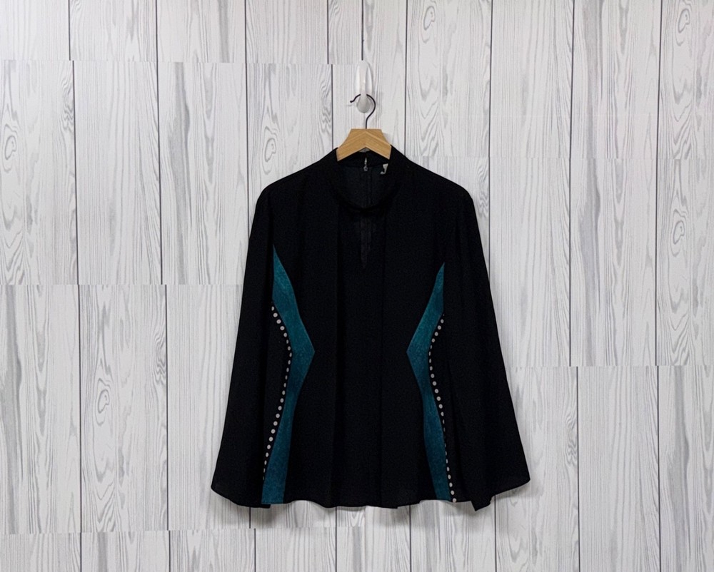 Cato blouse womens size 24w long sleeve black pullover shirt
