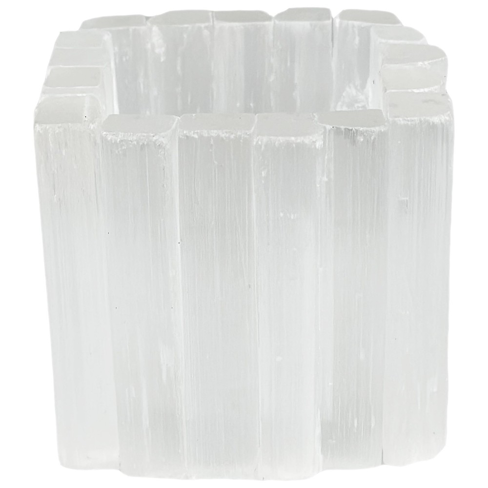 Selenite Candle Holder Natural Tealight Holder for Aromatherapy Meditation Tr...