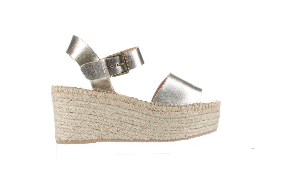 Soludos Women's Minocra Platinum Ankle Strap Heels in Size 10