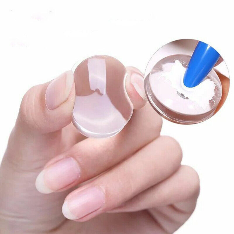 Scraper Stamping Silicone Nail Stamp French Art Manicure Jelly Nails Stamper